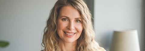 Smiling middle-aged woman.