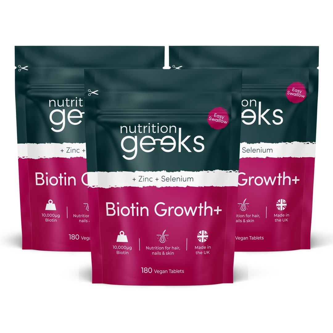 Biotin Growth+ 10,000µg Tablets | Vibrant Hair, Skin & Nails ...