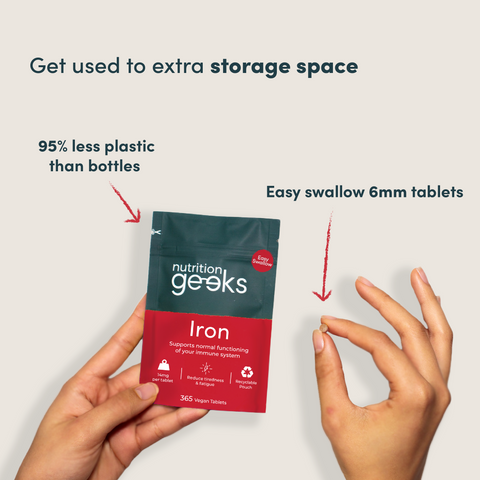 Fitness Health Iron Tablets High Strength 14MG - Vegan Iron Essential Supplements - Gentle Iron