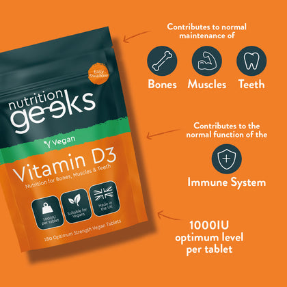 Nutrition Geeks Vegan Vitamin D 1000iu Optimum Strength
